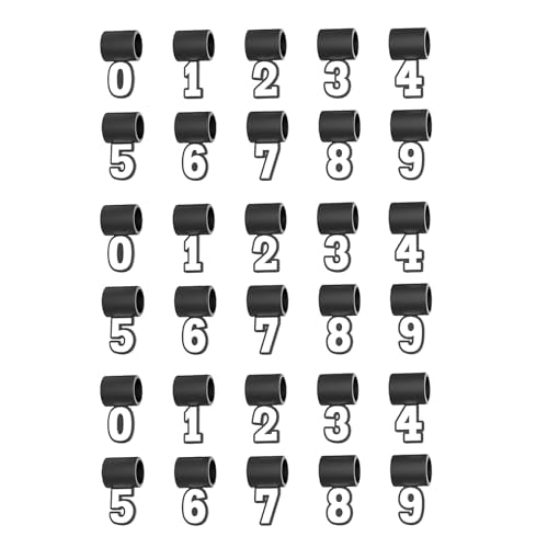 30pcs Silicone Number Pendants for Sports Jewelry