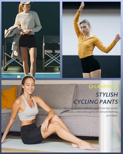 Workout Biker Shorts for Women - 5" Booty Spandex - Black