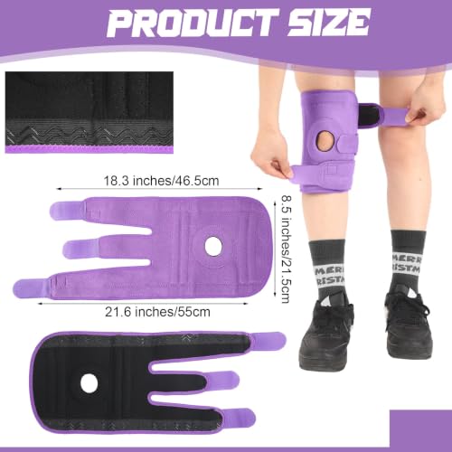 Foilswirl Kids Knee Brace with Side Stabilizers - Purple, 1 Piece