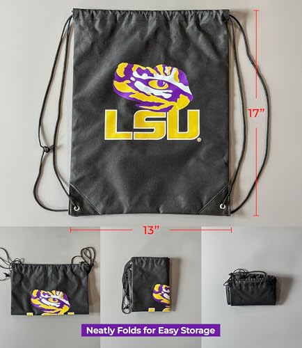 Georgia Bulldogs Drawstring Backpack - Lightweight Cinch Bag Black