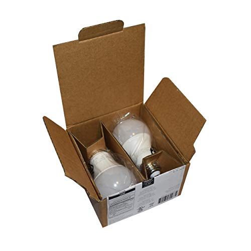 A19 LED Light Bulbs, 100W Equivalent 15W, E26 Base, Soft White 2700K - 2-Pack