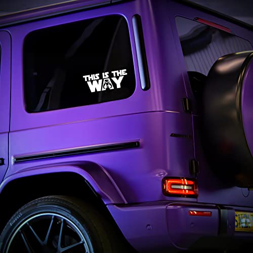 This is The Way Decal Vinyl Sticker - White, 5.5" x 2"