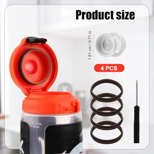 Replacement Dispensing Valve Kit for 30oz Sports Water Bottles - 4 Pack