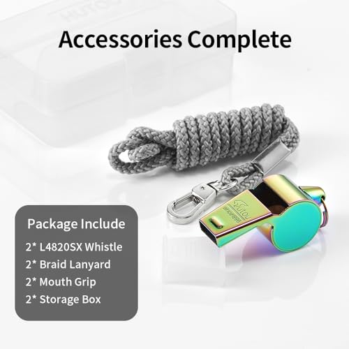 Loud Stainless Steel Sports Whistle with Lanyard - Ideal for Coaches & Referees
