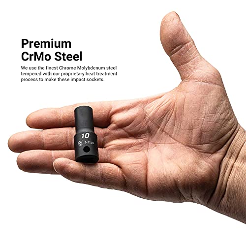 Capri Tools 3/8 in. Drive 10 mm Semi-Deep Impact Socket