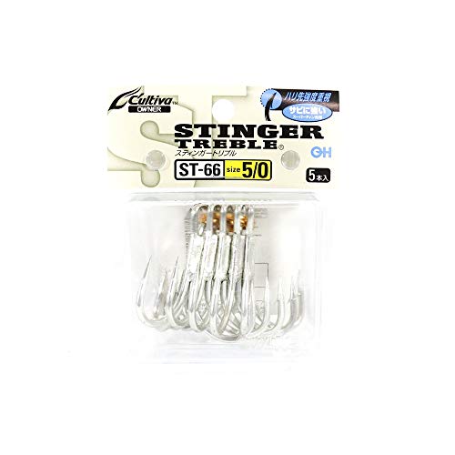 Owner ST-66 Triple Hook Stinger Treble Hook No. 5/0 – Fishing Tackle