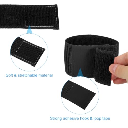 Elastic Ankle Straps - 2 Pack Black 12" for Outdoor Activities