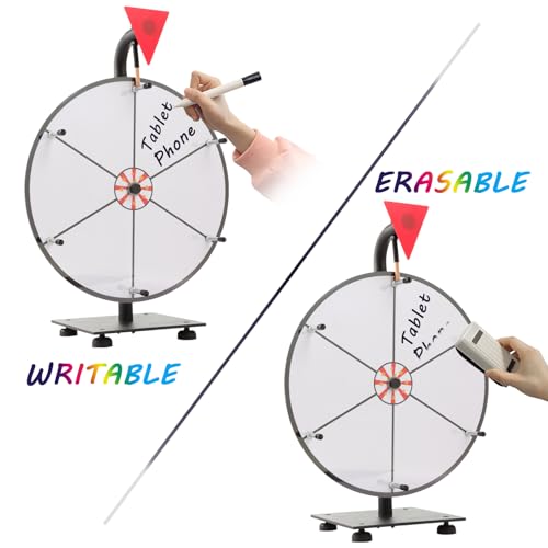 Hooomyai 12 Inch Heavy Duty Prize Spinning Wheel with Iron Base & 6 Slots - Tabletop Version