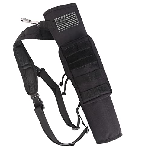 KRATARC Black Lightweight Archery Quiver Foldable Hip & Back Use with Molle System