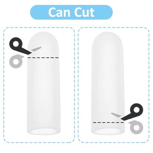 Gel Finger Cots - 10 PCS Silicone Finger Protectors - Clear