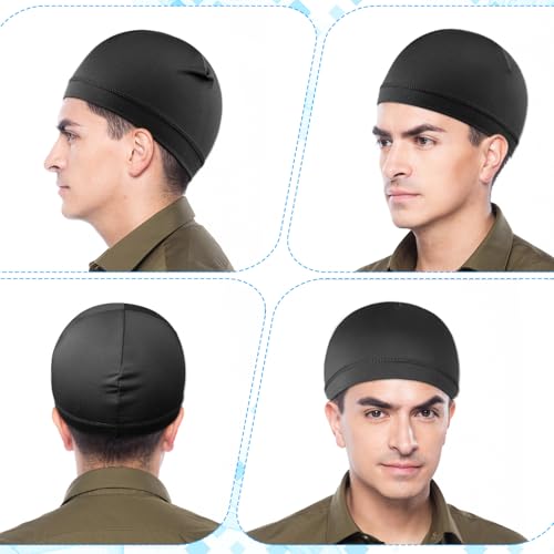 4-Pack Breathable Skull Caps - Black, White, Dark Gray, Light Gray