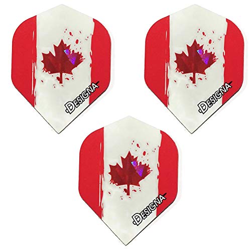 Canadian Flag Maple Leaf Dart Flights - 75 Micron Strong