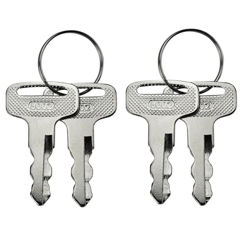 4-Pack 8002 Golf Cart Ignition Keys with Keychains - JU6-H2511-10