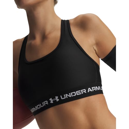 Under Armour Women's Crossback Mid Impact Sports Bra - Small / Ultimate Black / White