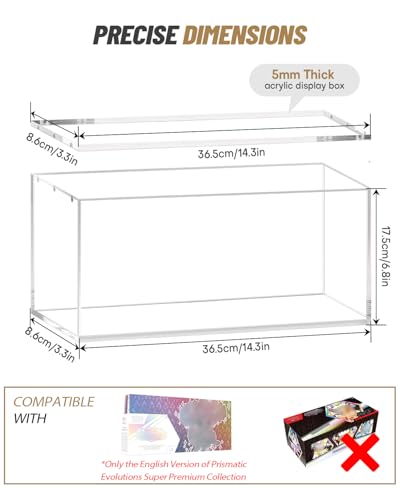 SOWANO 1 Pcs Clear Acrylic Display Box with Magnetic Lid for SPC Collection