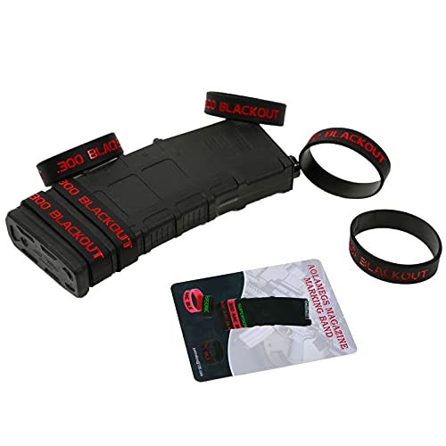Aolamegs 12-Pack Black-Red Magazine Marking Bands for Identification