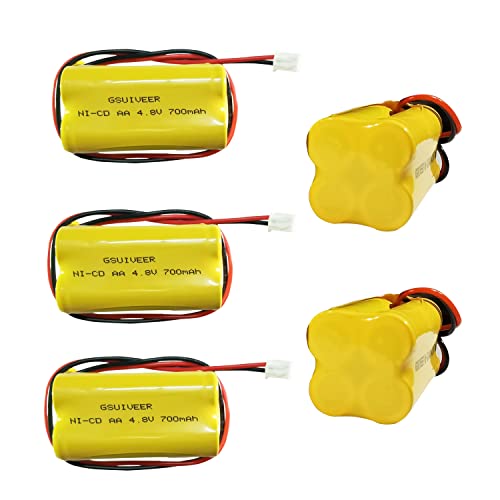 BL93NC487 BL93NC484 BAA48R Ni-Cd 4.8V 700mAh Exit Sign Emergency Light Battery Replacement (5 Pack)