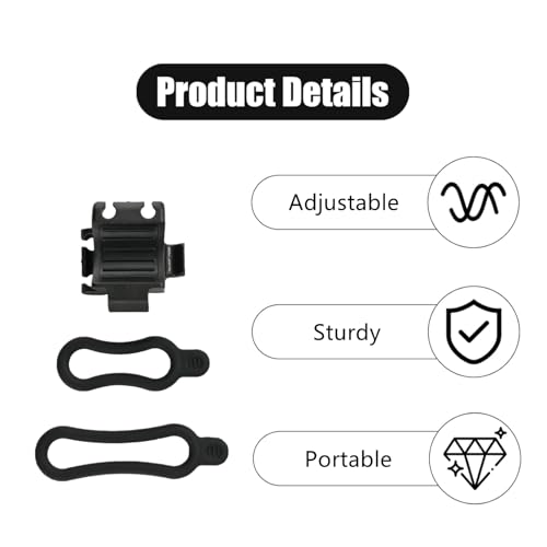 Universal Bike Light Mount Set for Bicycle Flashlights - Adjustable, Tool-Free Installation