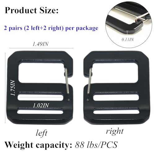 G Hook Buckles Tactical Adjustable Webbing Shaped Wave Buckle with