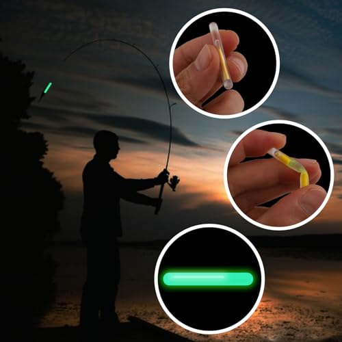 50PCS Mini Glow Fishing Float Light Sticks - Night Fishing