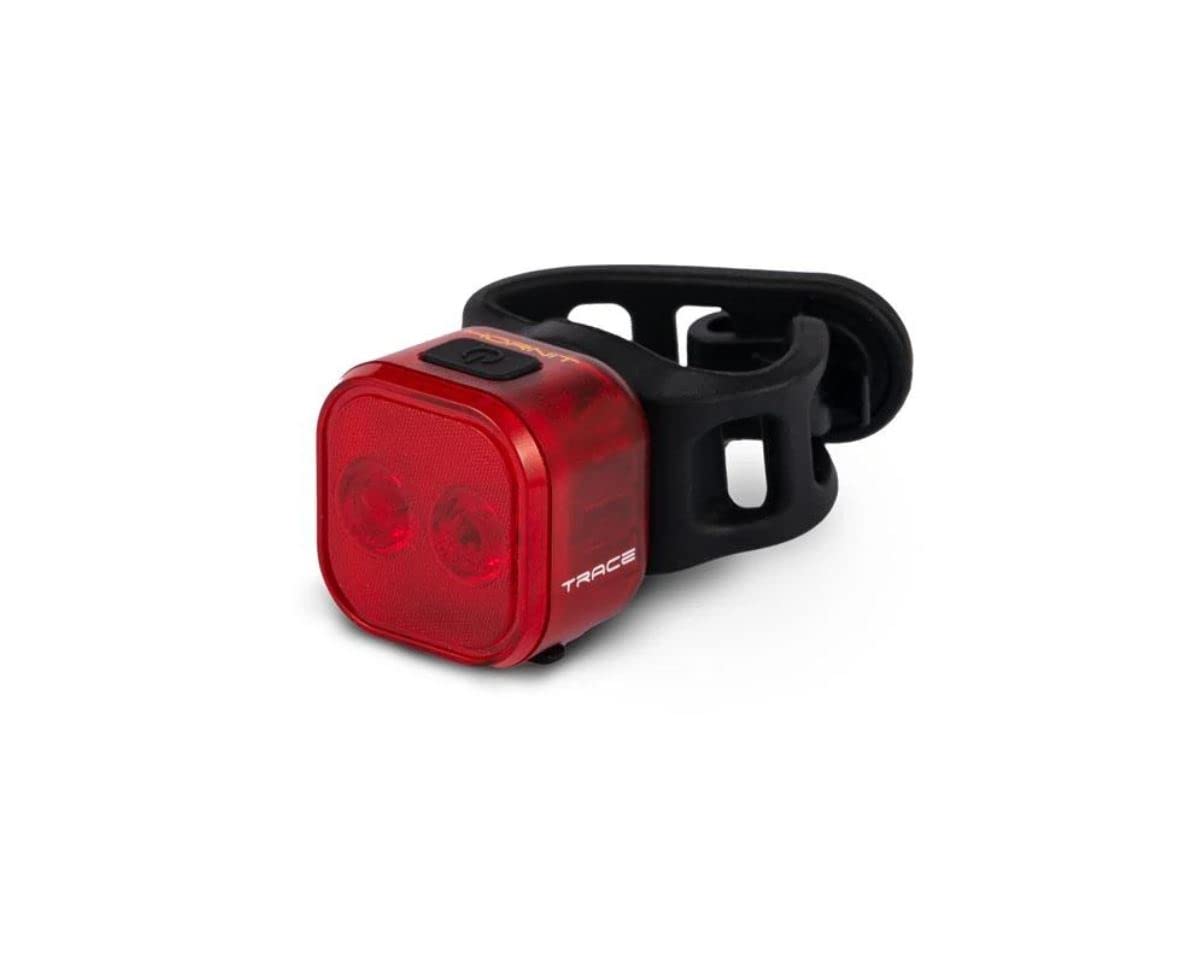 Hornit Trace Rear Bike Light, Rechargeable Battery, IP44 Weather-Proof, 300 Degree Visibility, Four Light Modes for Bicycle Cycling Safety, Up to 72 Hour Battery Life