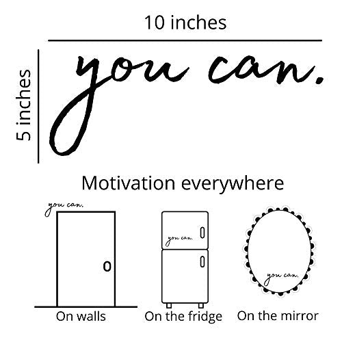 Motivational Wall Decal - Inspirational Quote Sticker for Mirror or Door