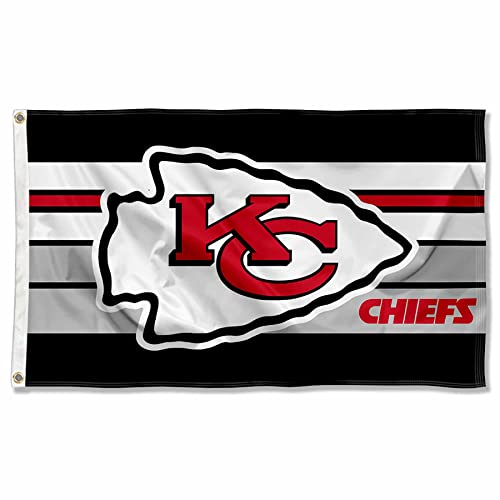 Kansas City Chiefs 3x5 Retro Stripes Flag - Officially Licensed Team Banner