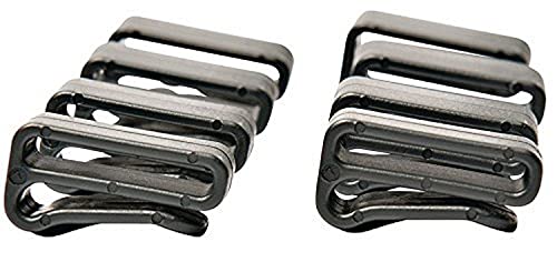 MSR Snowshoe Strap Keeper Clips - Replacement Set of 8, Black