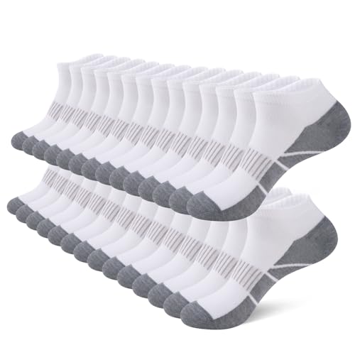 COOVAN Mens 14 Pack Ankle Socks， Low Cut Thin Comfort Breathable