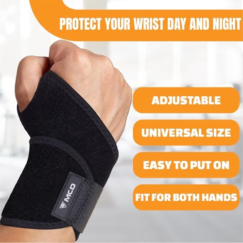 Adjustable Carpal Tunnel Wrist Brace - One Size Black Support