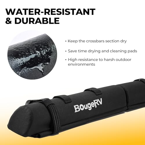 Soft Roof Rack Pads for Crossbars - Water-Resistant with Slide Buckle Fixation