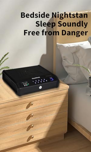 Gun Safe for Pistols - Biometric Fingerprint & Digital Unlocking, LCD Display