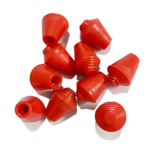 Fencing Practice Sword Tips - Pack of 10 Red Epee Rubber Tips