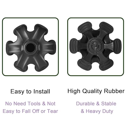 Self Standing Cane Tip 3/4 Inch - Heavy Duty 6 Support Feet