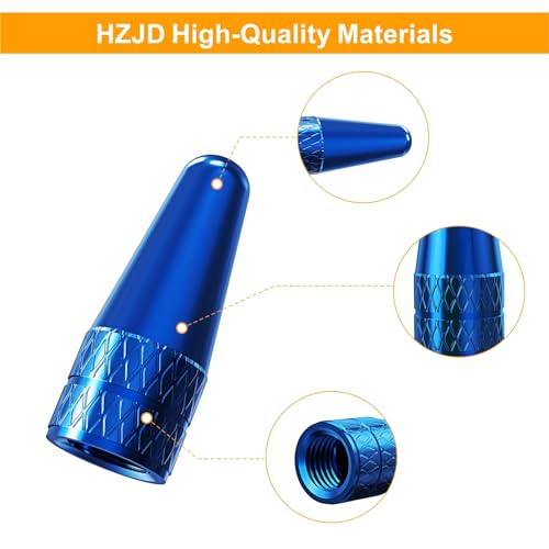 Aluminum Presta Valve Caps for Bicycles - Blue (2 Pack)