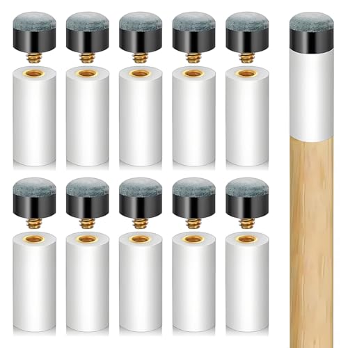 Billiard Cue Tips Replacement Kit - Screw-On Tips, 10 Pieces