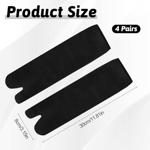 Unisex Cotton Tabi Socks - 4 Pairs Split Toe Flip Flop Socks