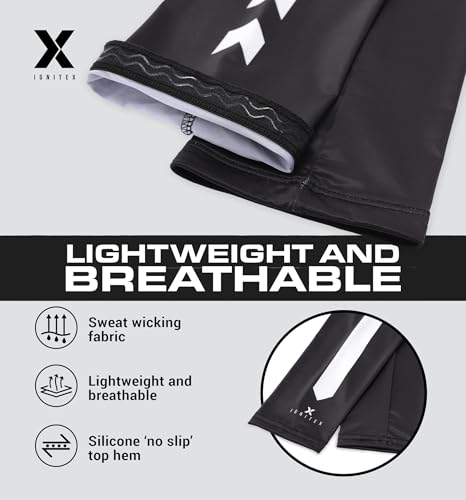 Compression Cooling Arm Sleeves - UV Sun Protection - White/Sml