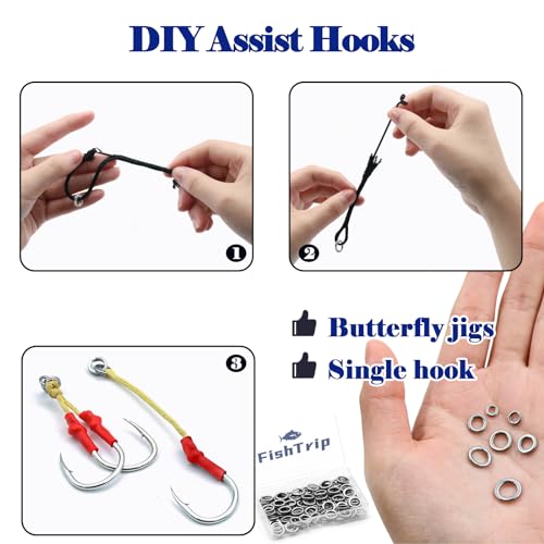 Stainless Steel Fishing Solid Rings - 50pcs Size 0