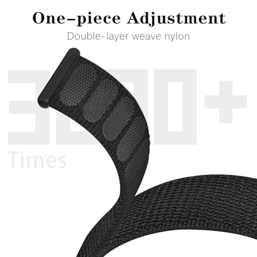 Nylon Watch Bands for Fitbit Charge 5/6 - 2 Pack Black