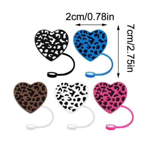 Dark Brown Silicone Straw Cover Cap for 8mm Reusable Straws