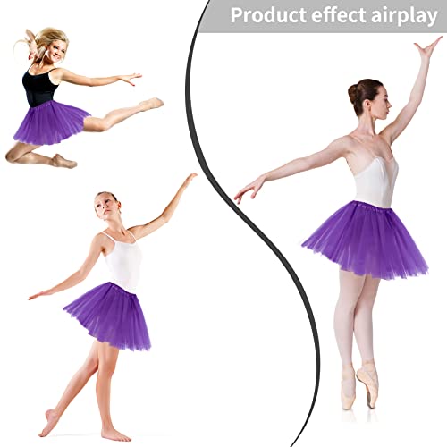 Dark Purple Tulle Tutu Skirt for Women - Vintage Style