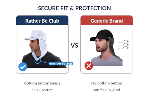 Rather Be Sun Cloak Dark Navy - Adjustable UV Protection for Golf & Outdoor Activities