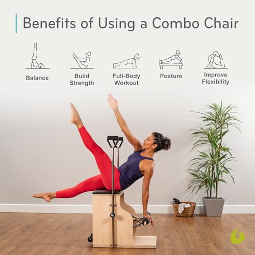 Pilates Combo Chair with Adjustable Handles for Home Use