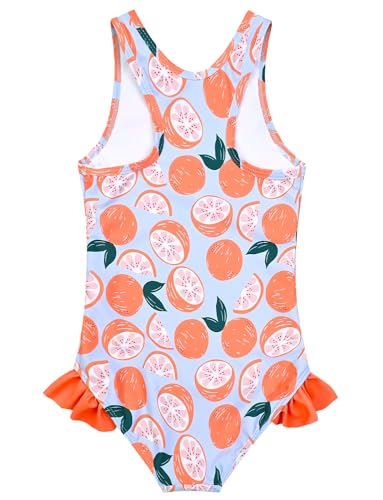 Girls Unicorn One-Piece Swimsuit - Toddler 6-7 Years / Orange P08