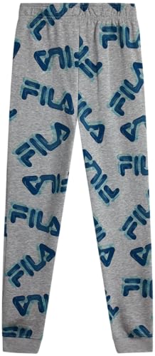 Boys Fleece Athletic Joggers - Lightweight Performance Pants - Light Grey Heather