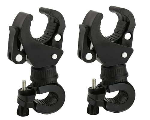 2 Pack Bicycle Flashlight Mount - 360° Rotating Bike Light Holder