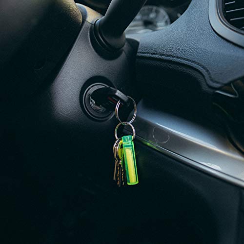Glow-in-the-Dark Keychain - 2” Rechargeable UV Mini - Clear