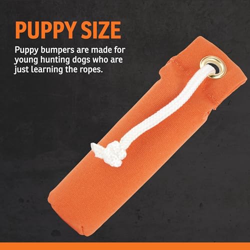 Canvas Dummy for Puppies - Orange, 2.25 x 8.5 Inches
