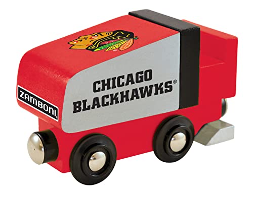 NHL Real Wood Toy Train - Chicago Blackhawks Zamboni